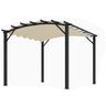 Pergola in Alluminio ad Arco con 7 Lamburde 340x330x240 Colore Grigio Antracite