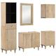 vidaXL Ensemble de meubles de salle de bain 5 pcs bois manguier massif