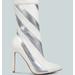 London Rag Whistles Straps Ankle Stilletos - White - US-8 / UK-6 / EU-39