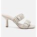 London Rag Lady Lynn Gather Around Slip-On Heeled Sandals - White - US-6 / UK-4 / EU-37