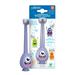 Dr. Brown s ToothScrubber Toothbrush NG01 Three-Sided Toddler Training Toothbrush for Ages 1-4 Years with Suction Cup Base and Color Changing Bristles