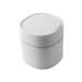 Toilet Bowl Cleaners Modern Plastic Trash Can with Lid Wastebasket for Bathroom Vanity Desktop Tabletop Or Coffee Table - Dispose of Cotton Rounds Makeup Sponges Tissues in Clearance