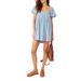 Free-est Marina Tie Back Cotton Crinkle Babydoll Dress