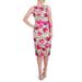 Floral Embroidered Sheath Cocktail Dress