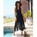 Boston Proper - Black - Lace V Neck Fringe Dress - Large