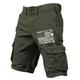 Men's Cargo Shorts Multiple Pockets Old Man Letter Printed Outdoor Short Sports Classic Micro-elastic Shorts