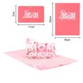 3D Stereoscopic Mother's Day Thank You Card with Paper Sculpture, Blessing, and Creative Gift for Women's Day