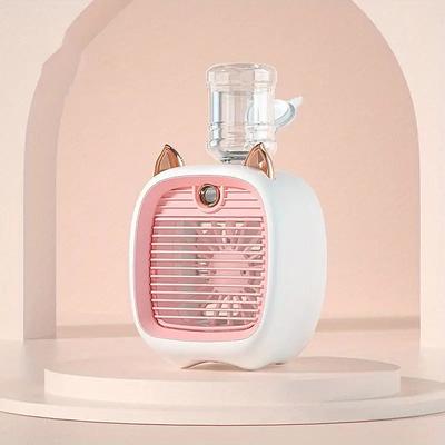 Mini USB Fan Desktop Air Cooler – Turbine Spray Humidifier Compact Personal Cooling Fan for Home and Office