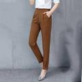 Women's Dress Work Pants Chinos Pants Trousers Ankle-Length Micro-elastic Mid Waist Fashion Daily Black Army Green M L