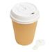 Restpresso White Plastic 2-in-1 Straw or Sippy Coffee Cup Lid - with Detachable Double Plug Fits 8 12 16 and 20 oz - 25 count box