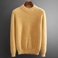 Men's Pullover Sweater Jumper Jumper Ribbed Knit Regular Knitted Plain Crew Neck Keep Warm Modern Contemporary Casual Daily Wear Clothing Apparel Fall Winter Black White M L XL