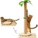 Cat Scratching Post 33â€� Tall Cat Scratcher for Indoor Cats Cat Tree Wrapped Sisal Rope with Hanging Ball Cute Wooden Cat Toy for Large Cats Kitties