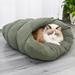 Cat Tunnel Nest Plush Dog Bed Heated Cat Bed Kitten Cave Bed Indoor Tent Winter Dog Bed Covered Cat Bed Caves Pet Cat Nest Pet Cave Nest Cat Sleep Bag Short Plush Puppy House Soft