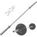 Olympic Barbell Bar 7Ft Chrome Weight Lifting Bar Weighted Exercise Bar Barbell Bar Weight Bench Set