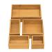 seville classics 5-piece bamboo storage box drawer organizer set