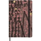 Moleskine Limited Edition Sakura Notebook Hard Cover Large (5 x 8.25 ) Ruled/Lined Floral 176 Pages Pink / Black / Gold