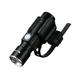 1pc Portable Bike Front Led Flashlight Rechargeable with USB(Black with Stand)