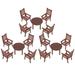 4 Sets Mini Table and Chairs Kids House Bedroom Accessories Simulated Furniture Small Plastic Micro Scene