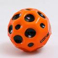 Useful Hole Ball Soft Bouncy Ball Anti-fall Moon Shape Porous Bouncy Ball Kids Indoor Toy Ergonomic Design Orange