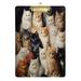 Acrylic Clipboards Cute Cats Black and White A4 Standard Size Clipboard 12.5 X 9 Clip Board for Office School Teacher Women Men
