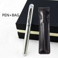 Jinhao X750 Classic Style Silver Clip Metal Fountain Pen 0.5mm Nib Steel Ink Pens for Gift Office Supplies School Supplies PEN AND BAG 1.0MM