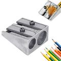 Hxroolrp Pencil Sharpener Pencil Sharpener Hand Held Pencil Sharpener Metal Pencil Sharpener 2 Hole Pencil Sharpener Alloy Wedge Profile