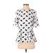 Ann Taylor Short Sleeve Blouse: White Tops - Women's Size X-Small