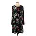 Nine West Casual Dress: Black Floral Dresses - Women's Size 4