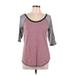 Maurices Long Sleeve T-Shirt: Burgundy Tops - Women's Size Large