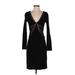 BCBGMAXAZRIA Casual Dress - Sweater Dress: Black Dresses - Women's Size Small