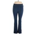 Woman Within Jeggings - High Rise Boot Cut Boot Cut: Blue Bottoms - Women's Size 18 - Dark Wash