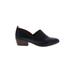 Lucky Brand Flats: Slip-on Chunky Heel Boho Chic Black Print Shoes - Women's Size 10 - Almond Toe