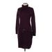 Venus Casual Dress - Sweater Dress: Burgundy Dresses - Women's Size Medium