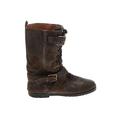 KORS Michael Kors Boots: Brown Print Shoes - Women's Size 7 - Round Toe