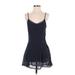 Lucca Couture Casual Dress - Slip dress: Blue Polka Dots Dresses - Women's Size X-Small