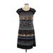 CHRIS McLaughlin Casual Dress - Shift Scoop Neck Short sleeves: Teal Dresses - Women's Size 12