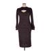 Walter Baker Casual Dress - Sweater Dress: Burgundy Marled Dresses - Women's Size X-Large