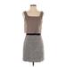 Bailey 44 Casual Dress - Sheath Square Sleeveless: Gray Print Dresses - Women's Size Small