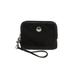 Coach Factory Leather Wristlet: Black Solid Bags