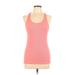 Under Armour Active Tank Top: Orange Activewear - Women's Size Large