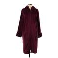 Guillaume Fleece Jacket: Long Burgundy Print Jackets & Outerwear - Women's Size Large