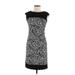 American Living Casual Dress - Sheath: Black Houndstooth Dresses - Women's Size 6