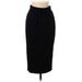 Zara Casual Midi Skirt Calf Length: Black Print Bottoms - Women's Size Medium