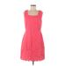 J.Crew Factory Store Casual Dress - A-Line Square Sleeveless: Pink Print Dresses - New - Women's Size 8