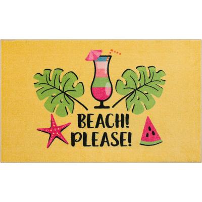 Beach Please Yellow Kitchen Rug by Mohawk Home in Yellow (Size 30 X 50)