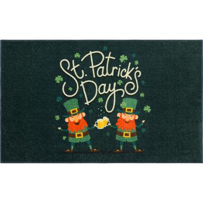 St Patricks Day Chee Green Kitchen Rug by Mohawk Home in Green (Size 24 X 40)