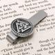 Viking Valknut Slain Warrior Knot Tie Clip Money Stainless Steel