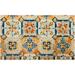 Watercolor Tiles Kitchen Rug by Mohawk Home in Multi (Size 18 X 30)