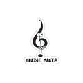 Treble Maker Die-Cut Sticker - Clef Sticker, Music Gift