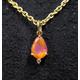 Orange Ethiopian Opal, 14K Gold Diamond Pendant, Fire Opal, Opal Jewelry, & Dainty Rare Color